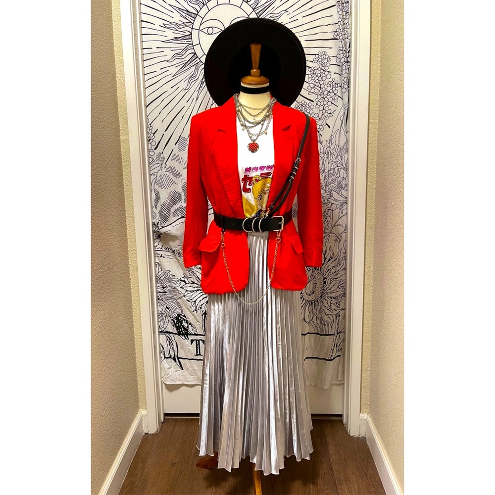 🌈 Wonderful Vintage pop Orange blazer - Picture 9 of 11